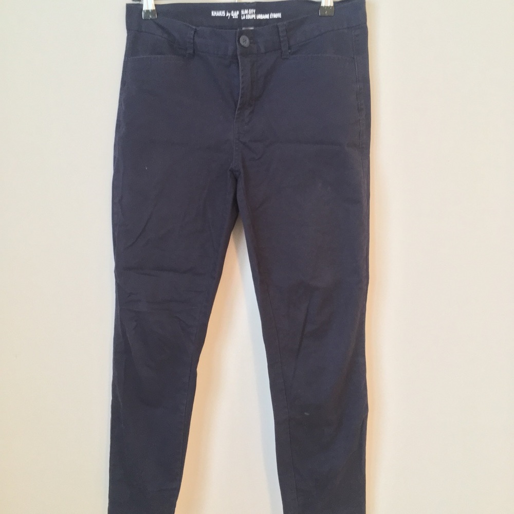 Navy ankle pants